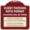 Signmission Guest Parking with Permit Violators Will Be Towed Estacionamento De Visita Con Permis, BU-1818-23927 A-DES-BU-1818-23927 - alternate 1